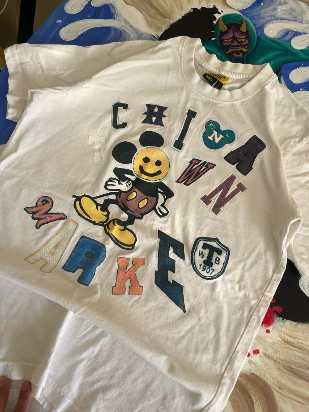 Chinatown Market x Smiley Mickey Mouse Graphic T-Shirt